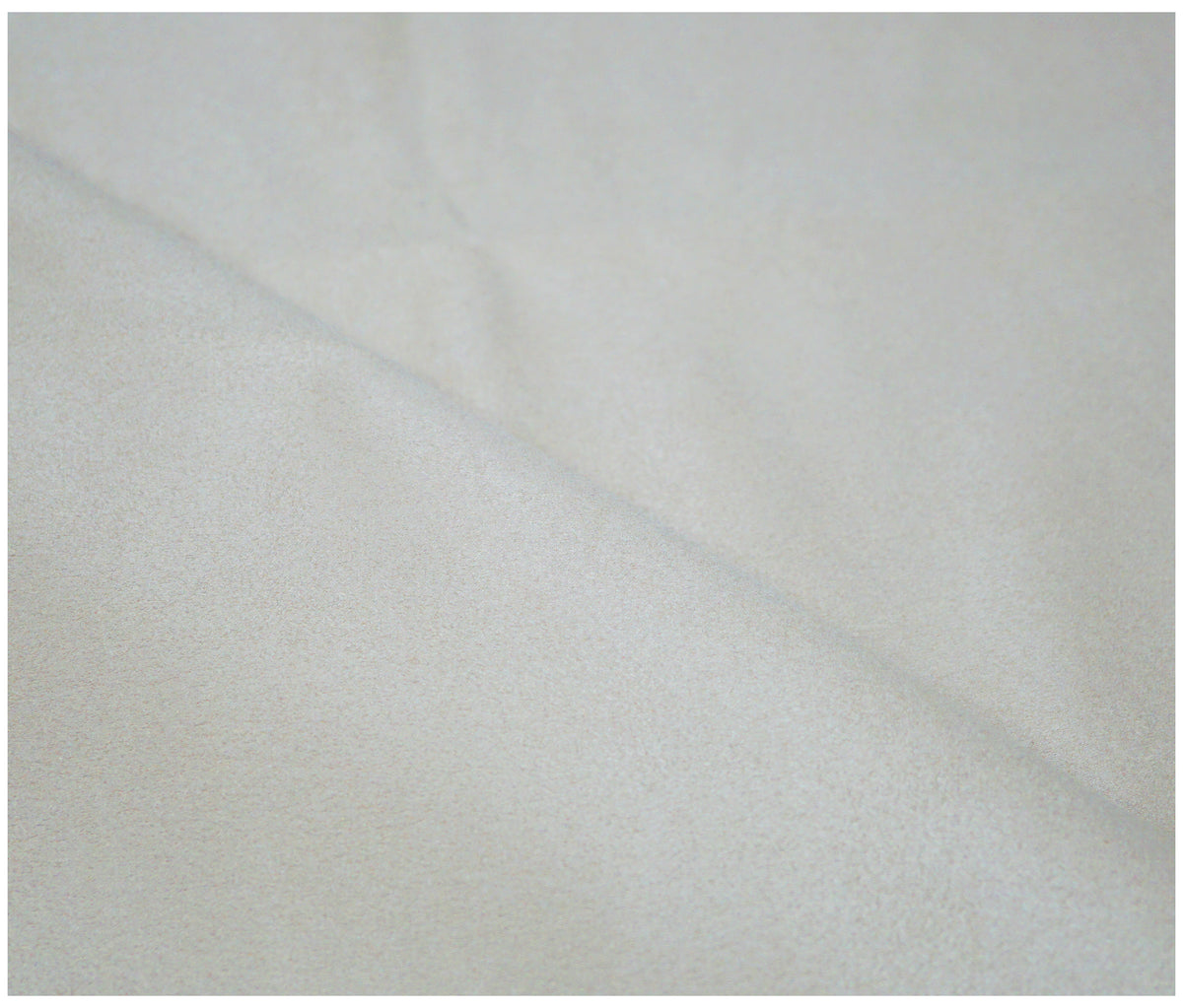 Ivory Faux Suede - The Fabric Trade