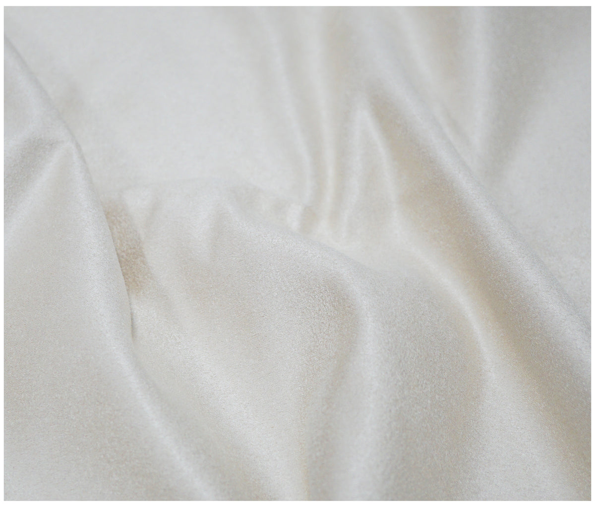 Ivory Faux Suede - The Fabric Trade