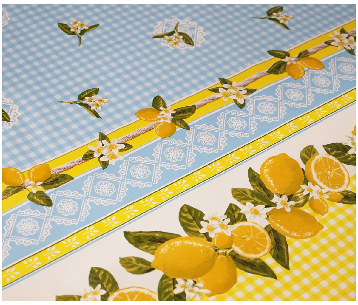 Lemonade Gingham Tablecloth - The Fabric Trade