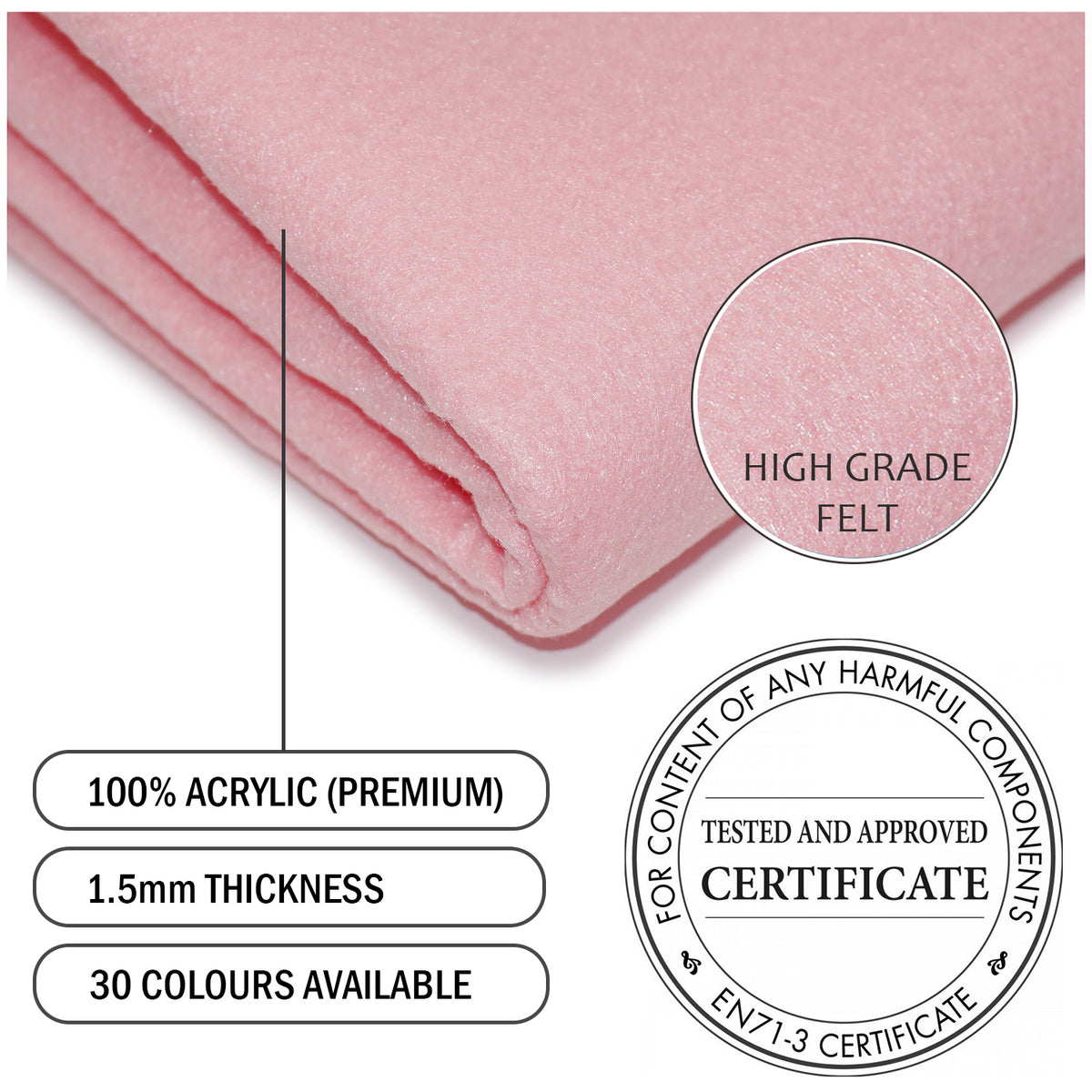 Light Pink Felt - The Fabric Trade