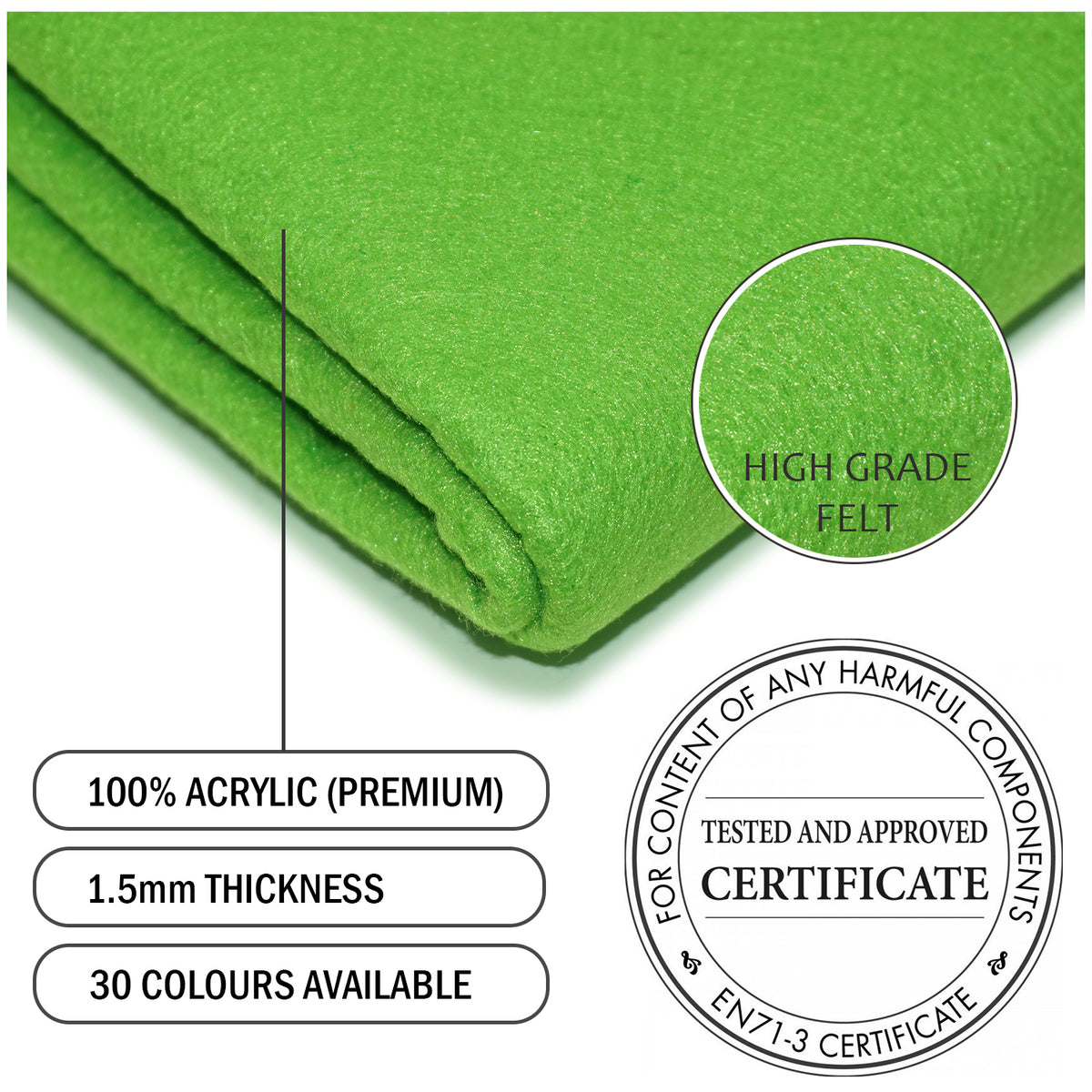 Lime Felt - The Fabric Trade