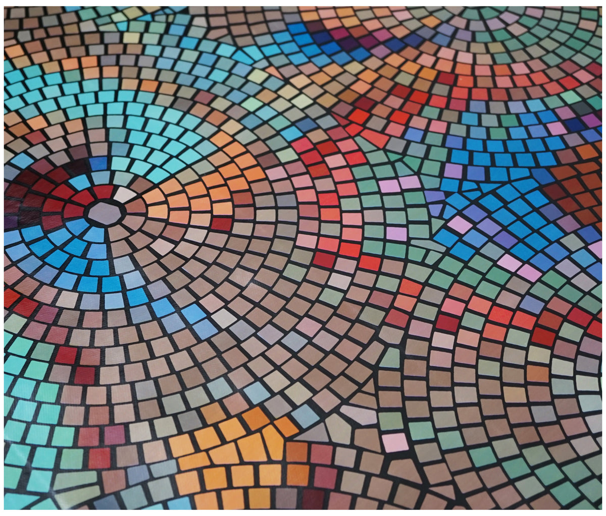 Mosaic Tiles Tablecloth - The Fabric Trade