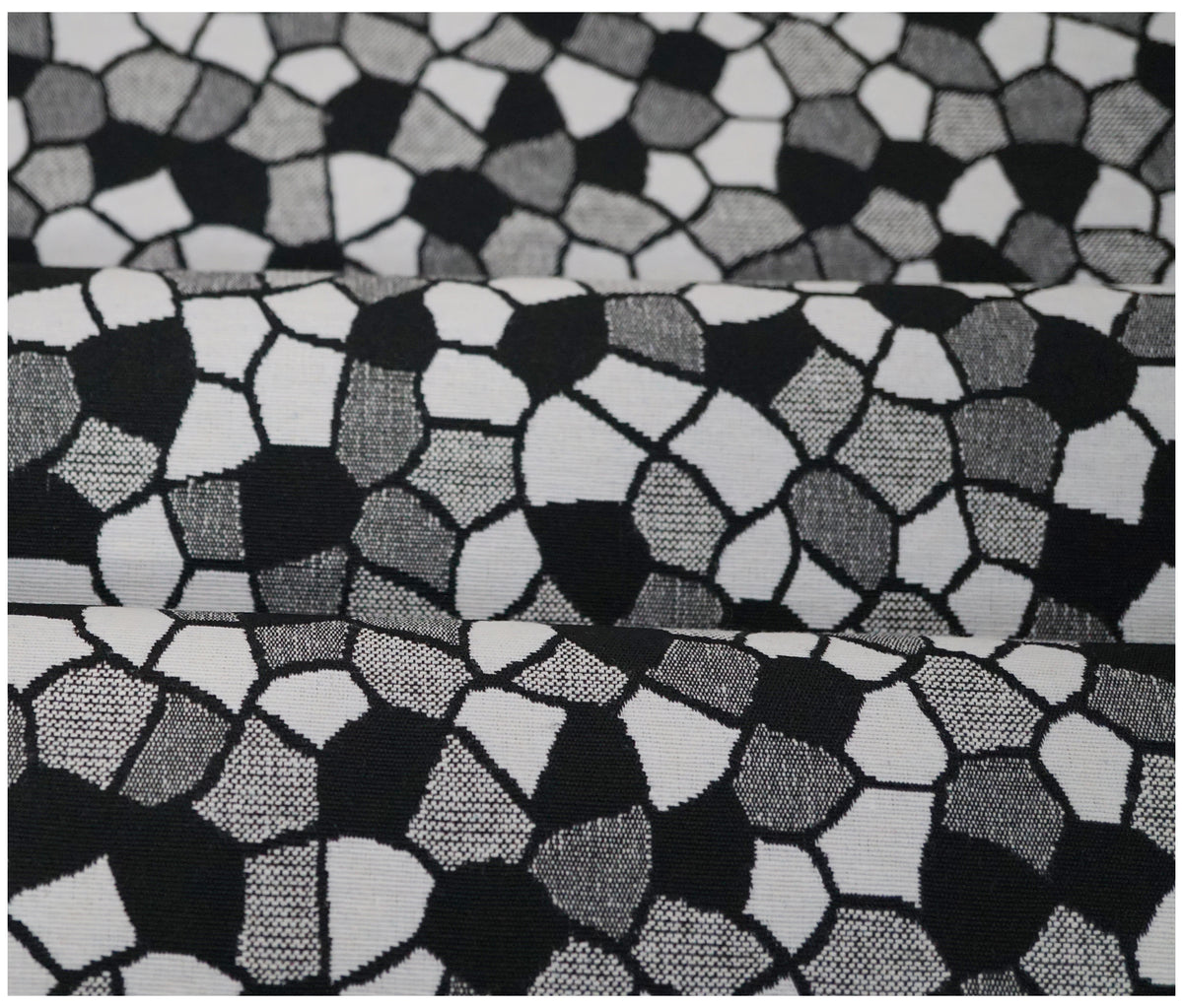 Mosaic Tiles (Black and White) Tapestry - The Fabric Trade