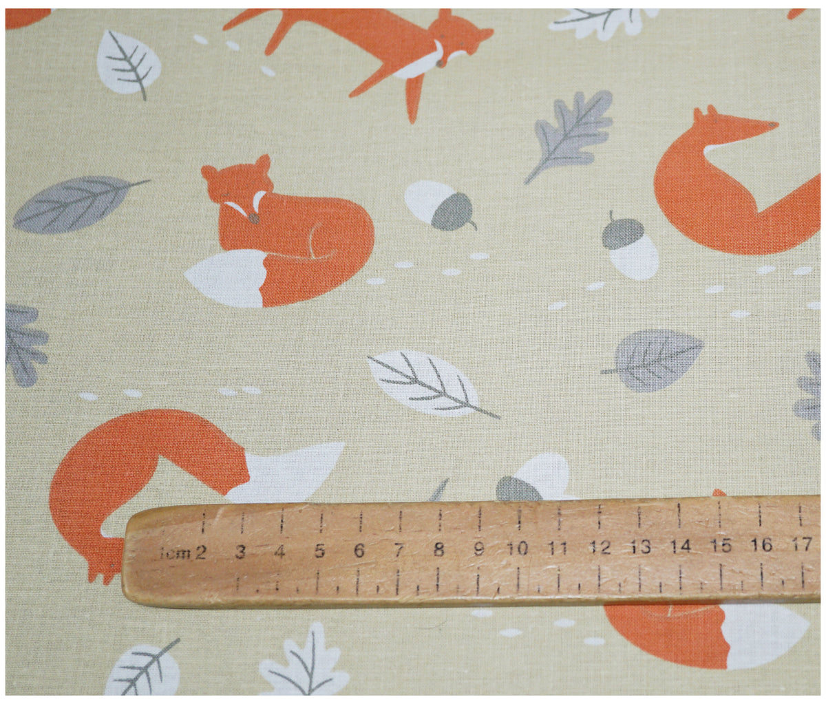 Mr Fox Lime Lifestyle Printed 100% Cotton - The Fabric Trade