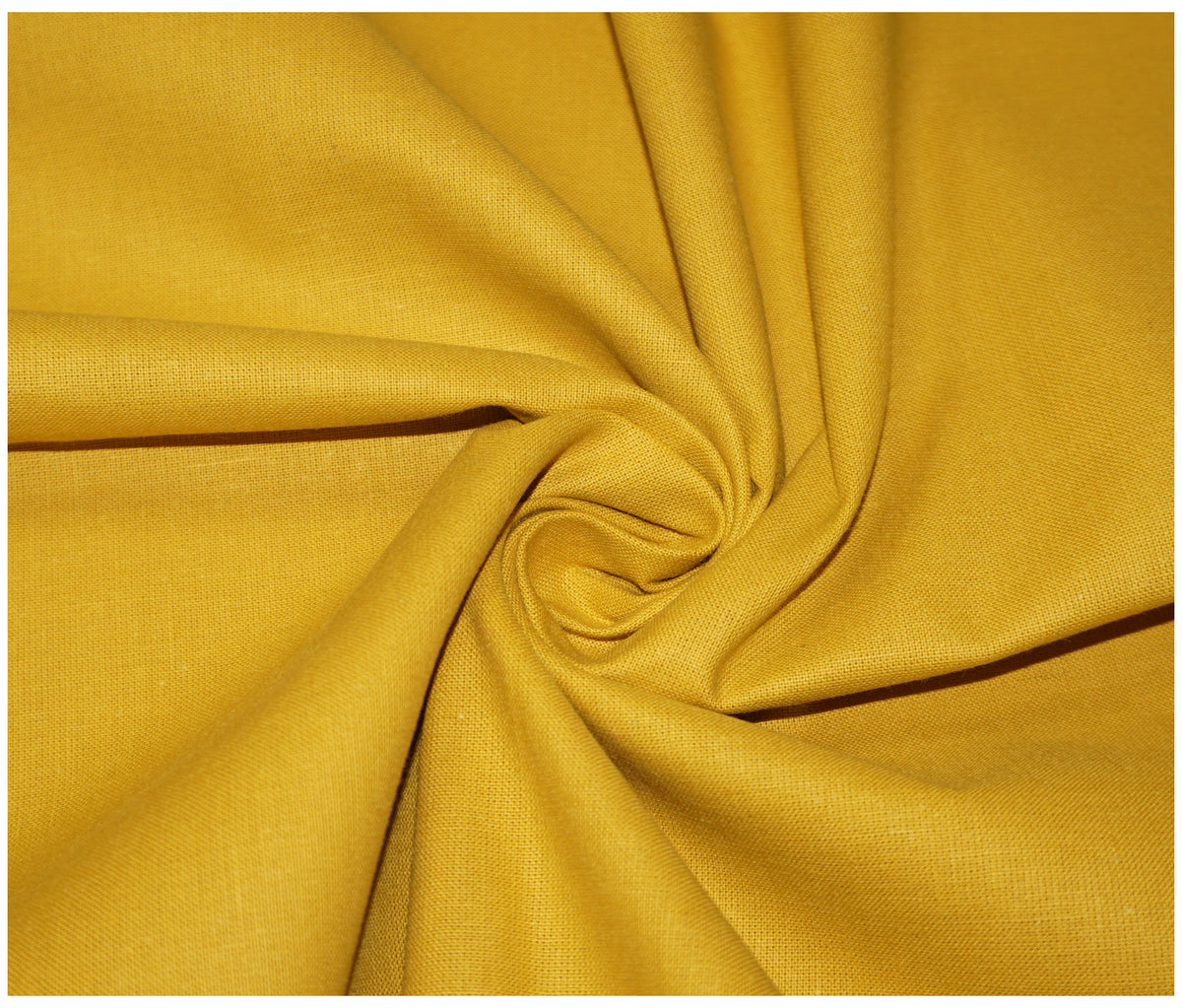 Mustard 100% Plain Cotton - The Fabric Trade