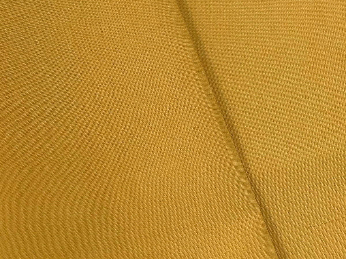 Mustard Plain Polycotton - The Fabric Trade