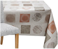 Natural Artistic Shapes Tablecloth - The Fabric Trade