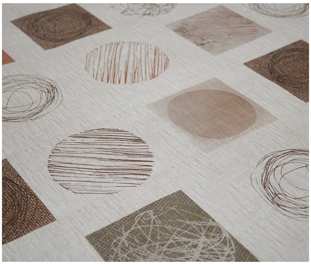 Natural Artistic Shapes Tablecloth - The Fabric Trade