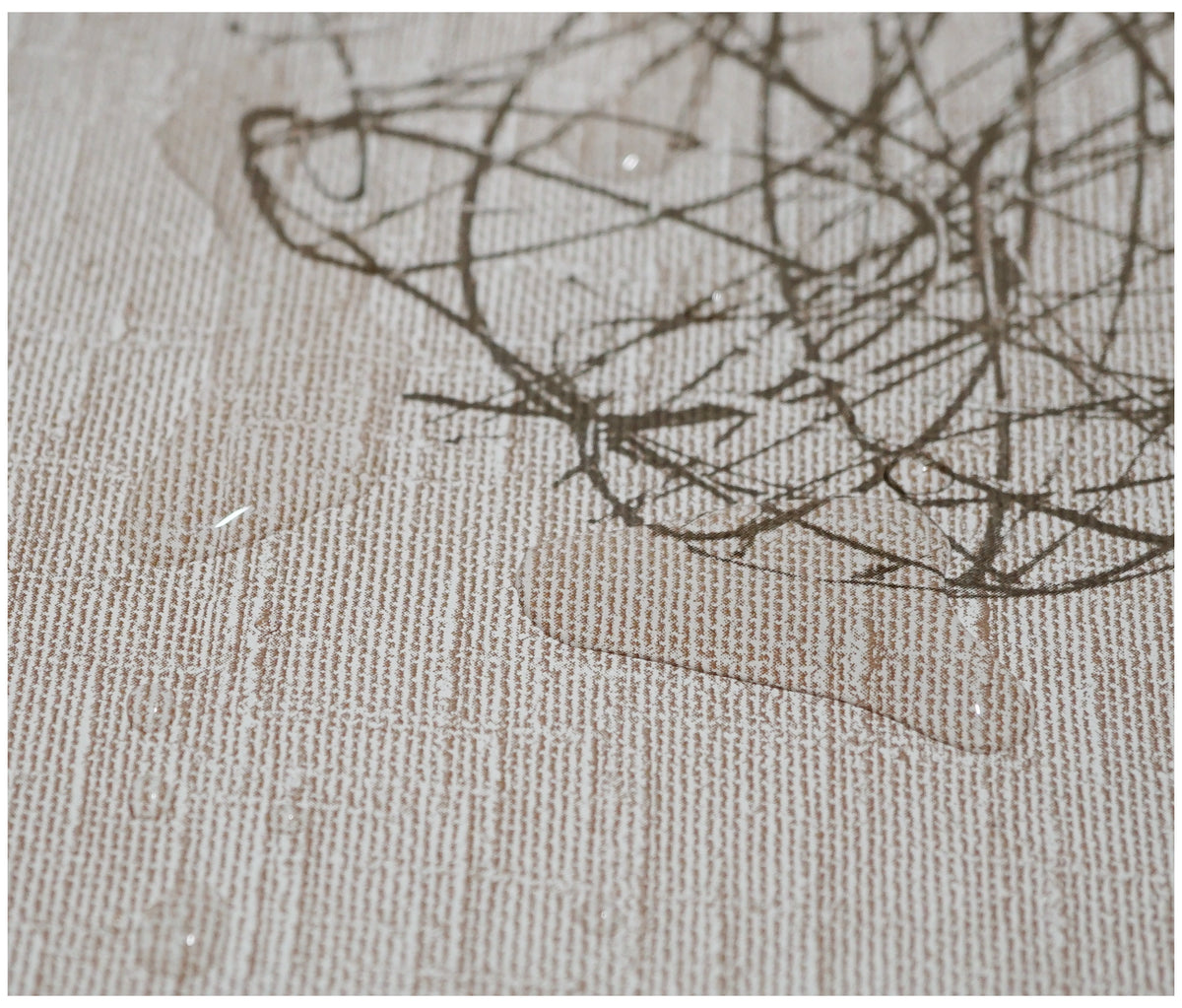 Natural Artistic Shapes Tablecloth - The Fabric Trade