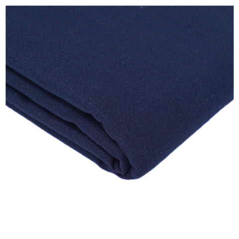 Navy 100% Plain Cotton - The Fabric Trade