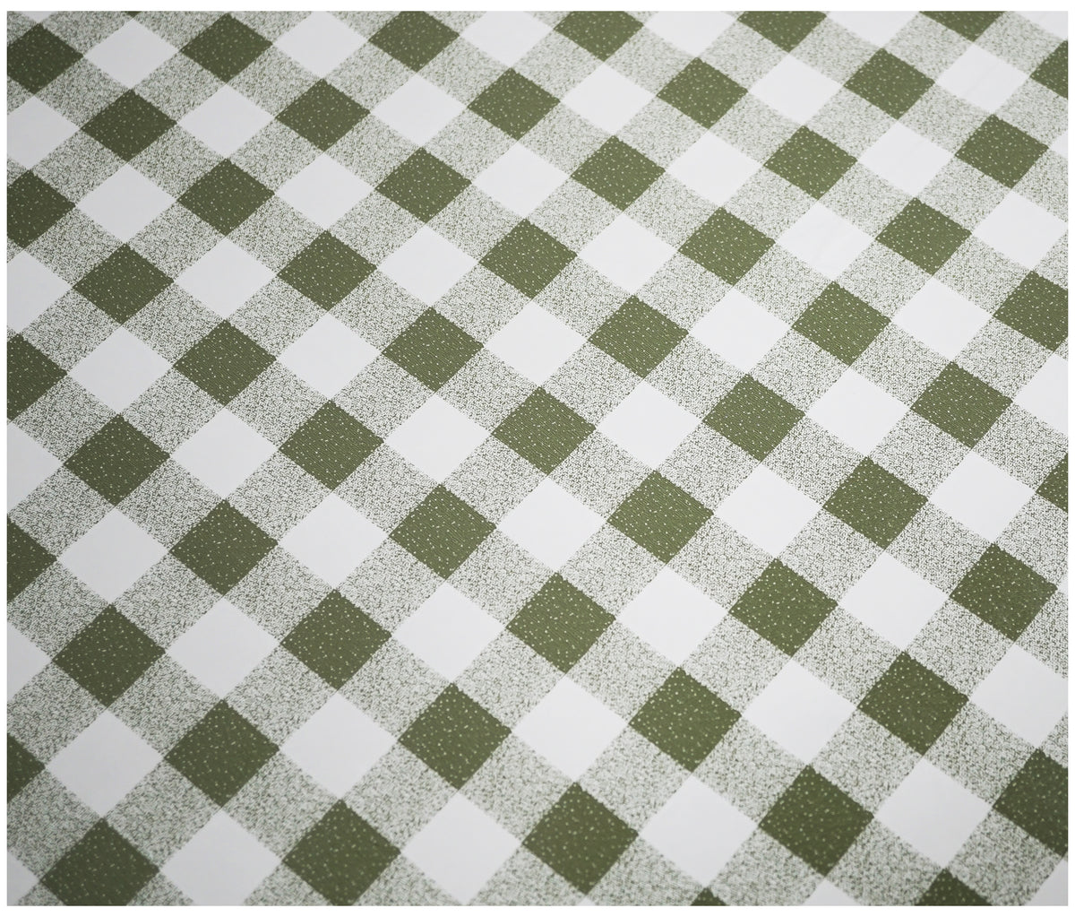 Olive Gingham Tablecloth - The Fabric Trade