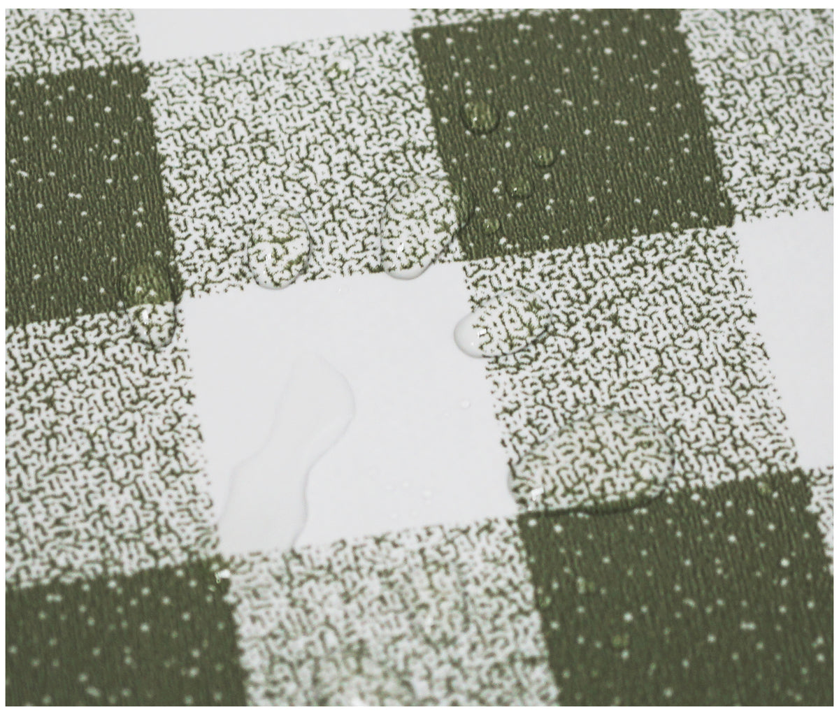 Olive Gingham Tablecloth - The Fabric Trade