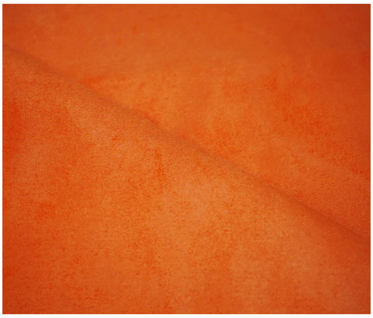 Orange Faux Suede - The Fabric Trade