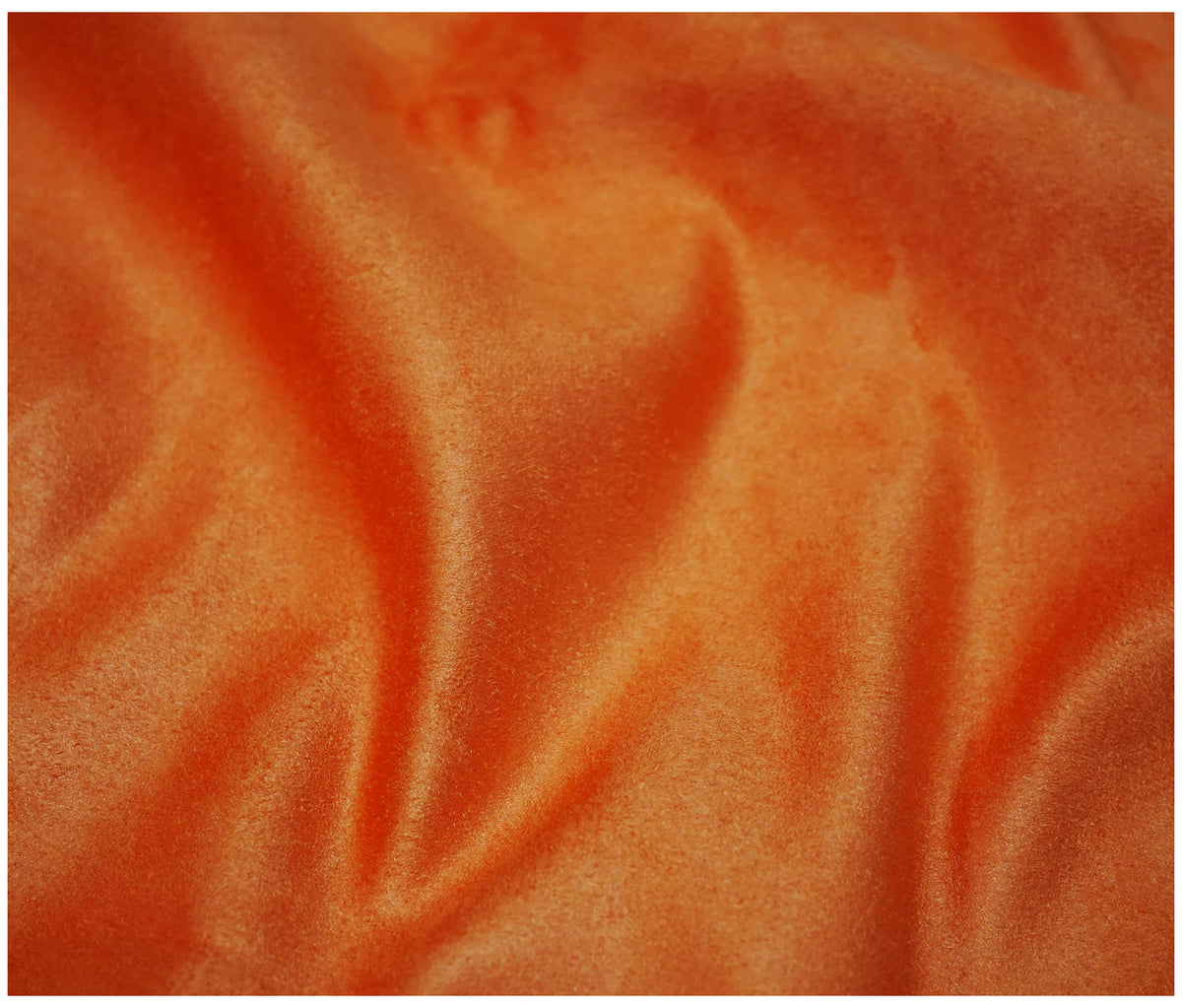 Orange Faux Suede - The Fabric Trade