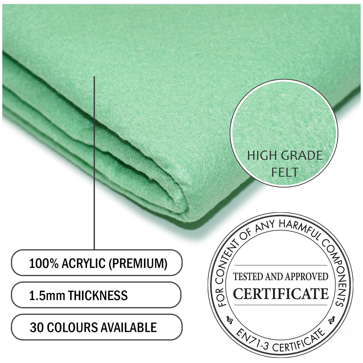 Pastel Green Felt - The Fabric Trade