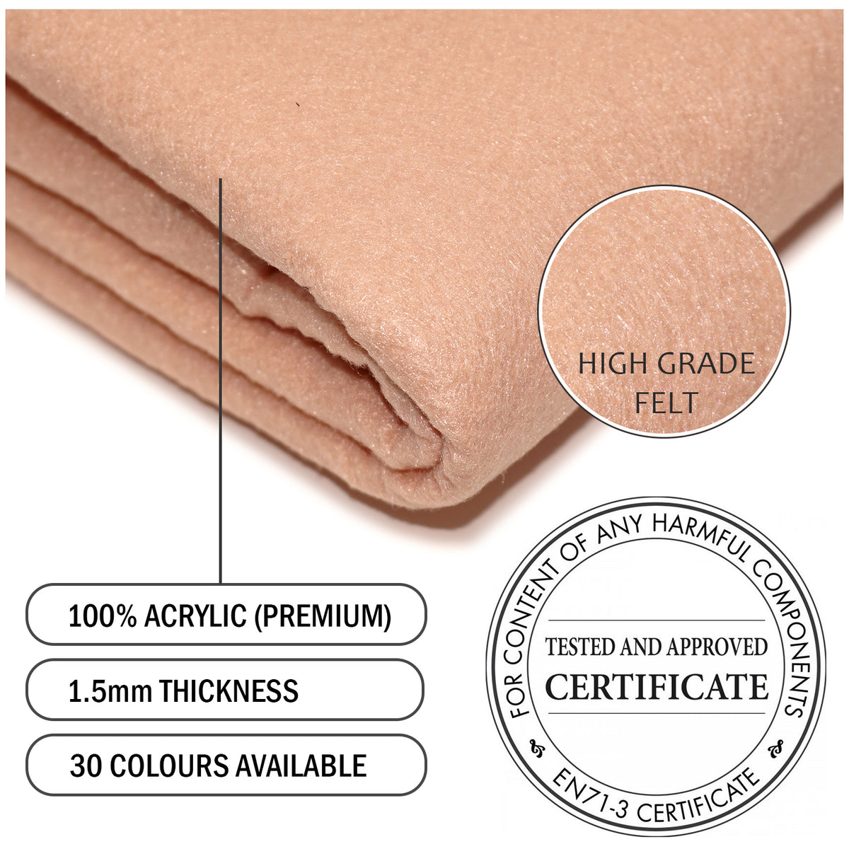 Peach Felt - The Fabric Trade