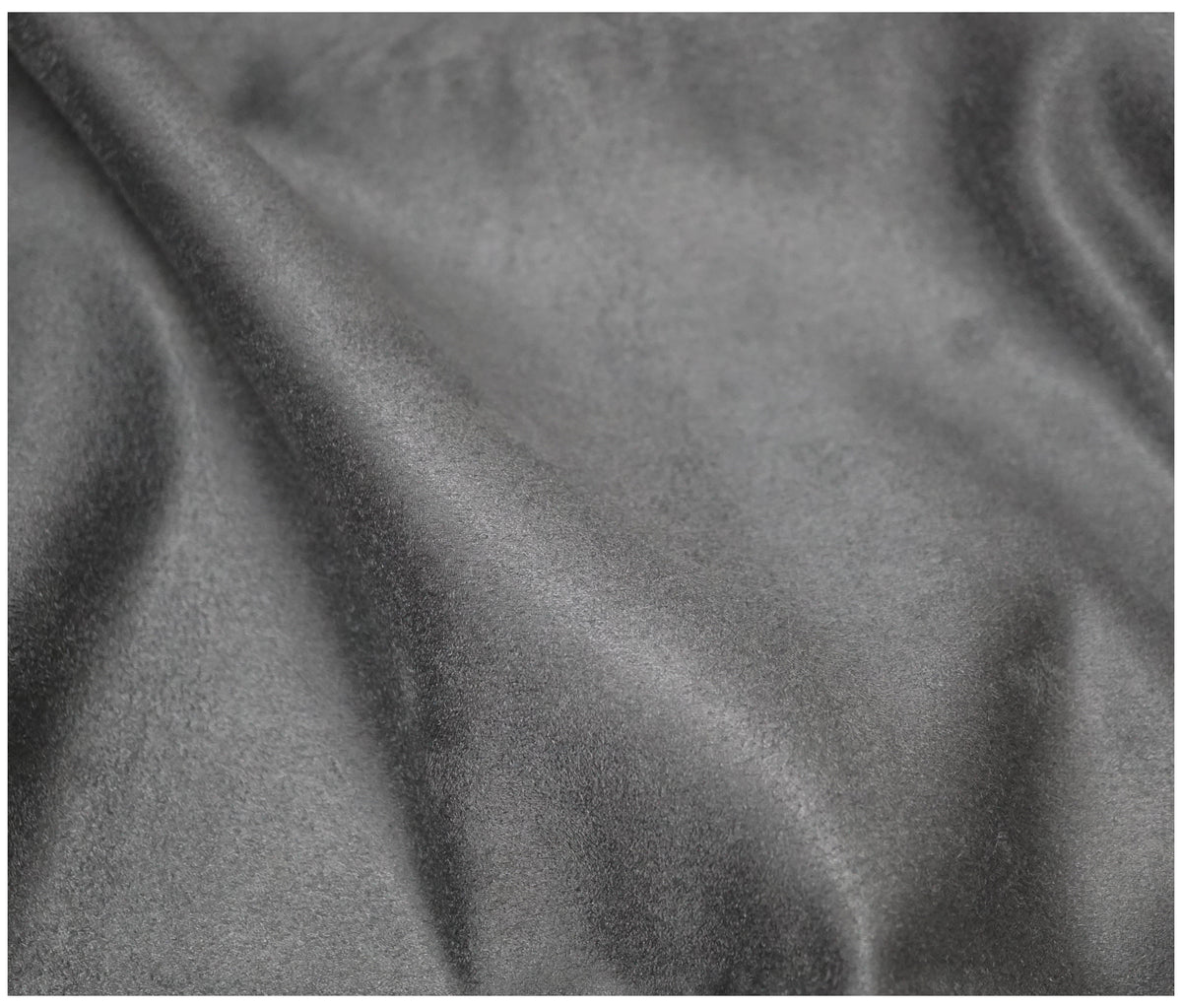 Pewter Faux Suede - The Fabric Trade