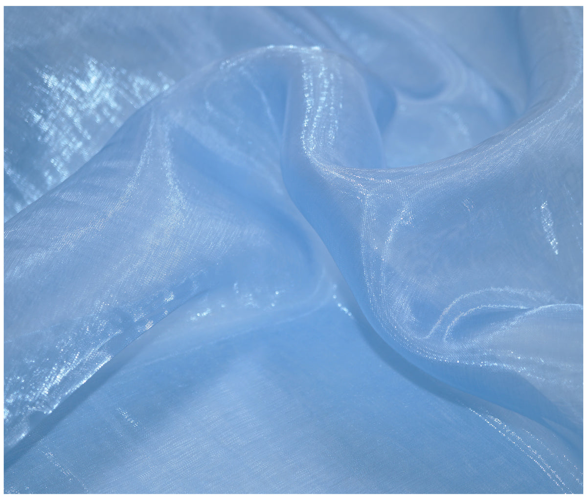 Powder Blue Organza - The Fabric Trade