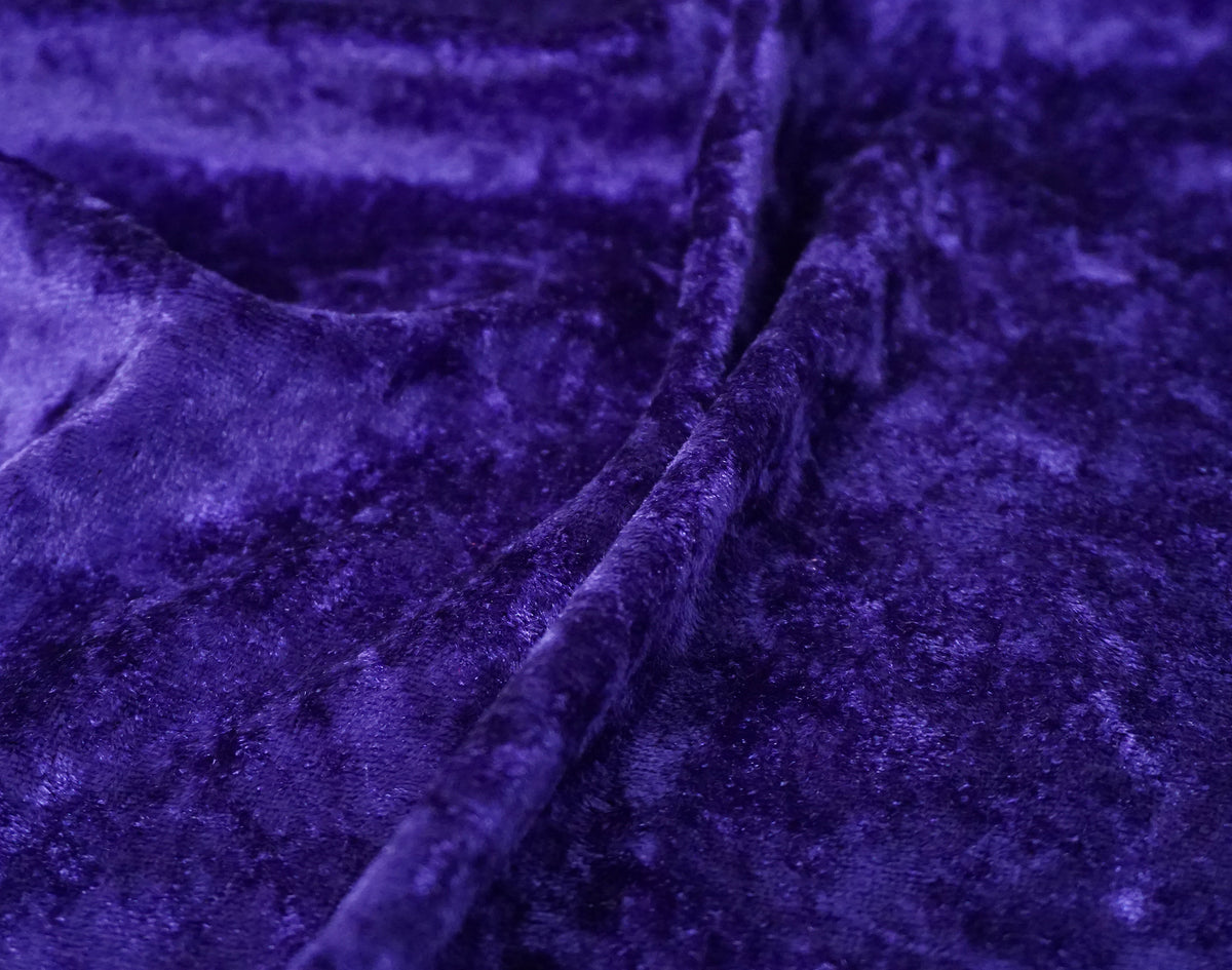 Purple Crushed Velvet - The Fabric Trade