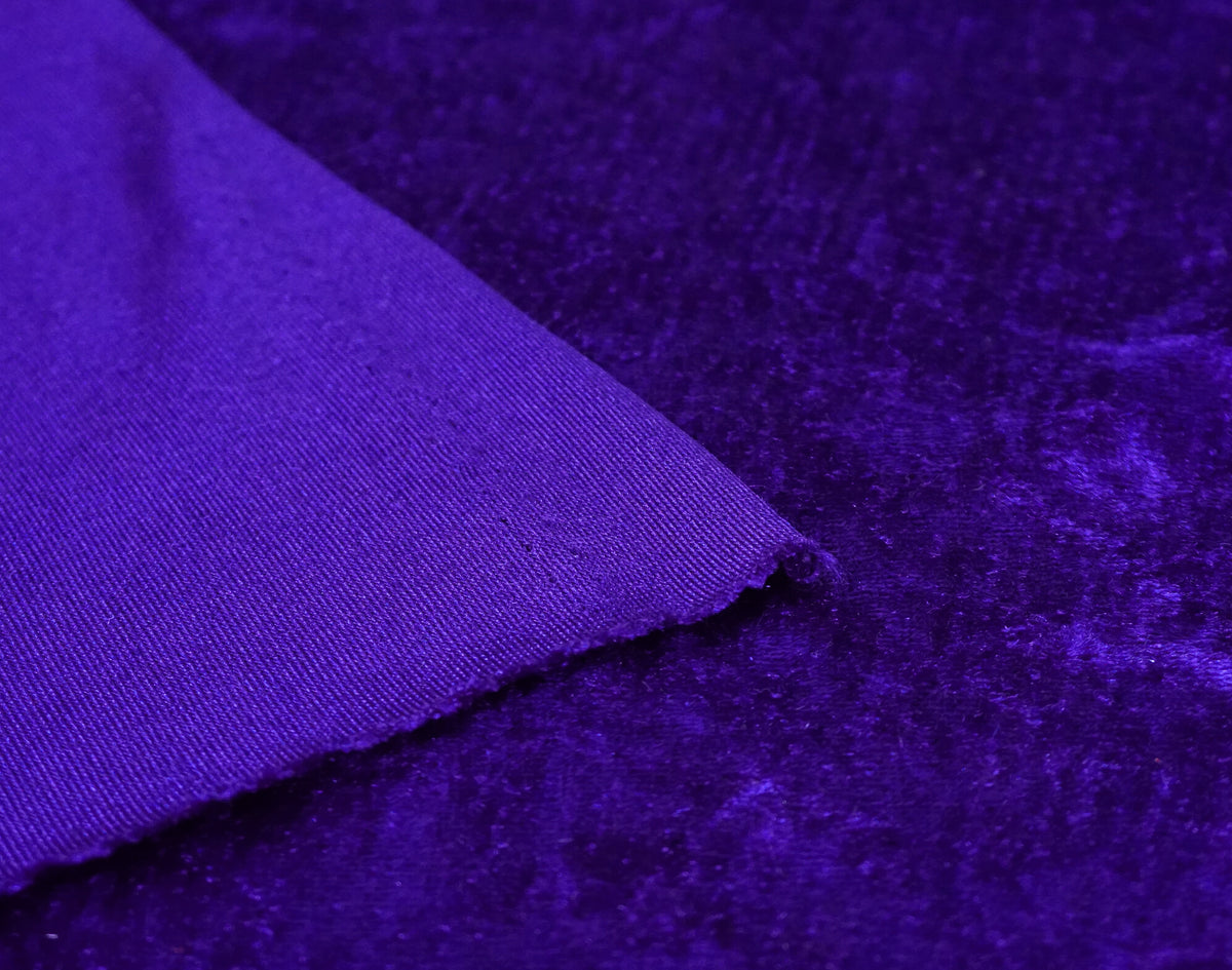 Purple Crushed Velvet - The Fabric Trade