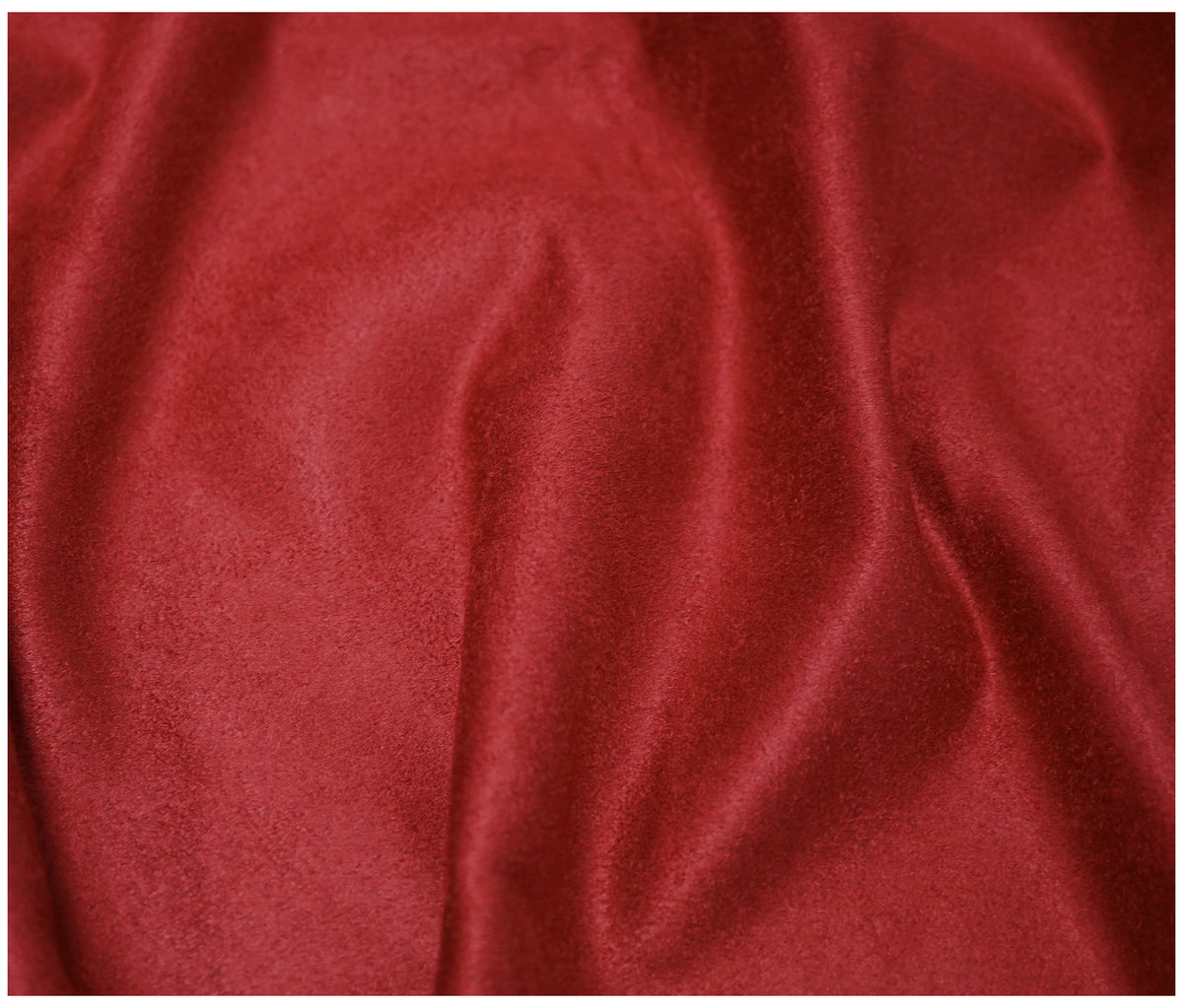 Red Faux Suede - The Fabric Trade