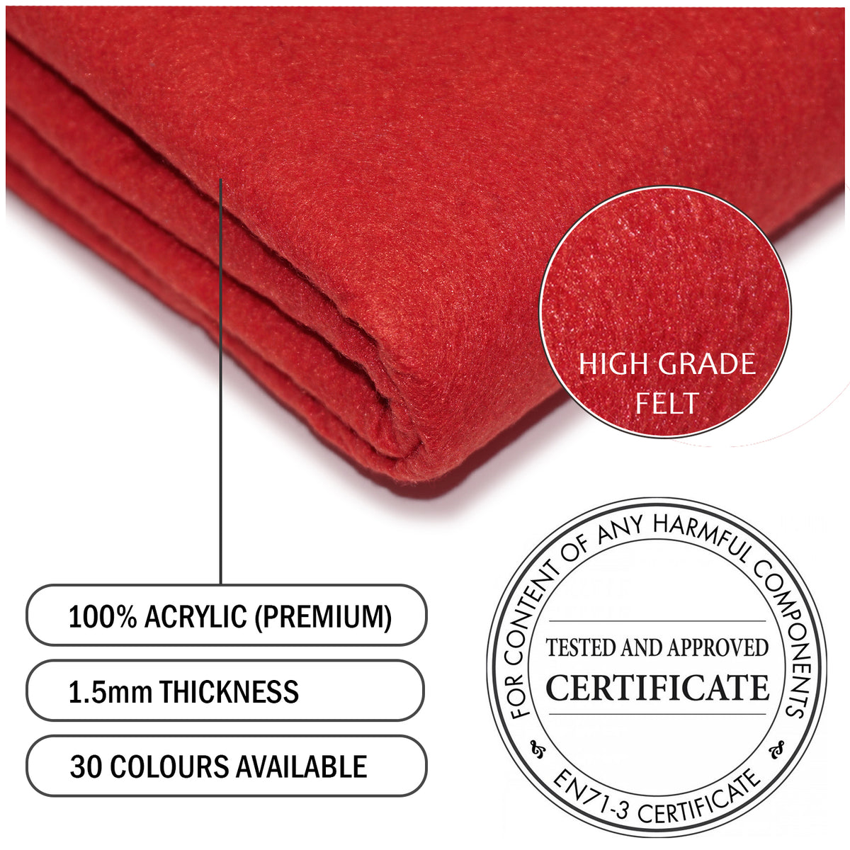 Red Felt - The Fabric Trade