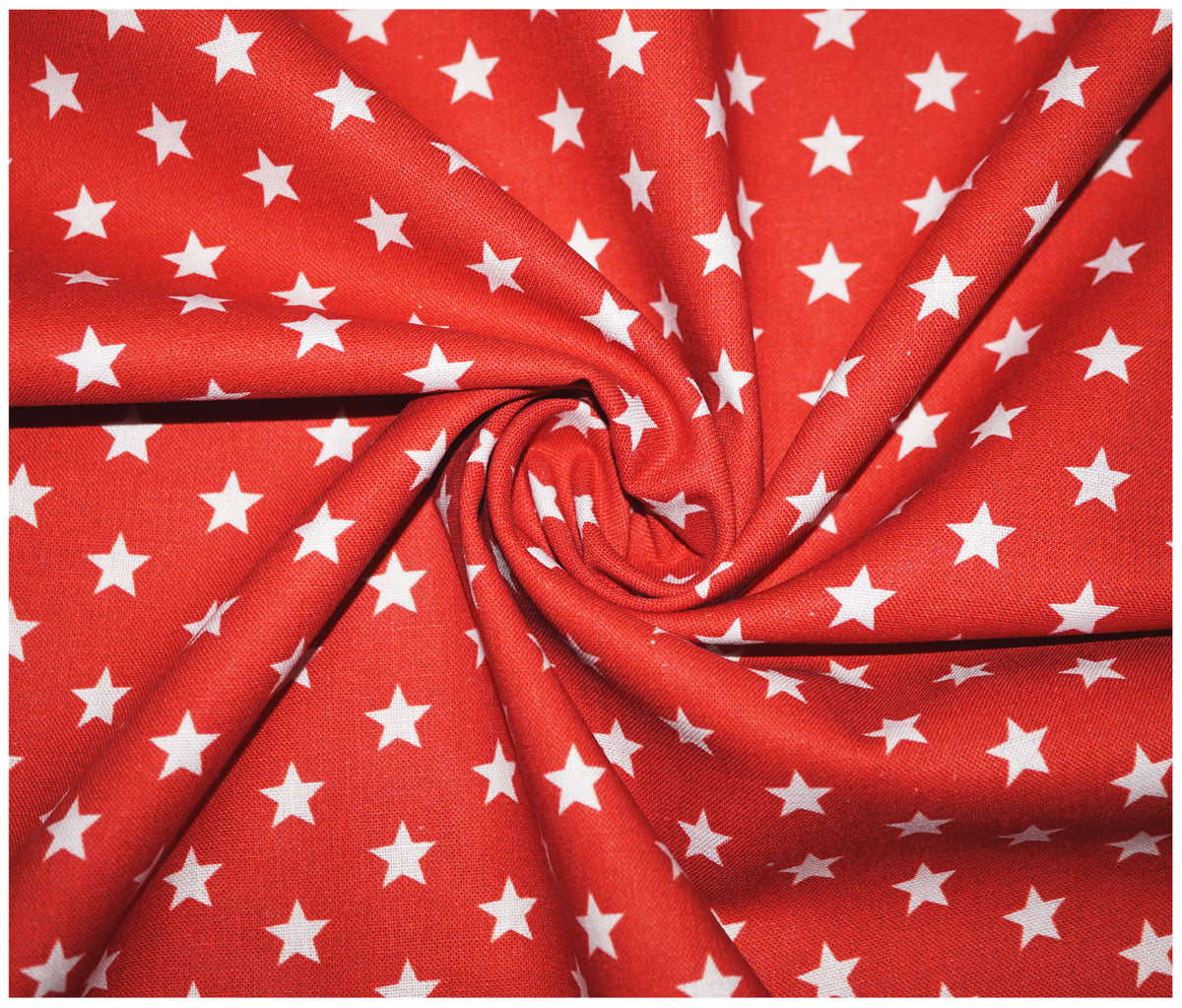 Red Little Stars Printed 100% Cotton - The Fabric Trade