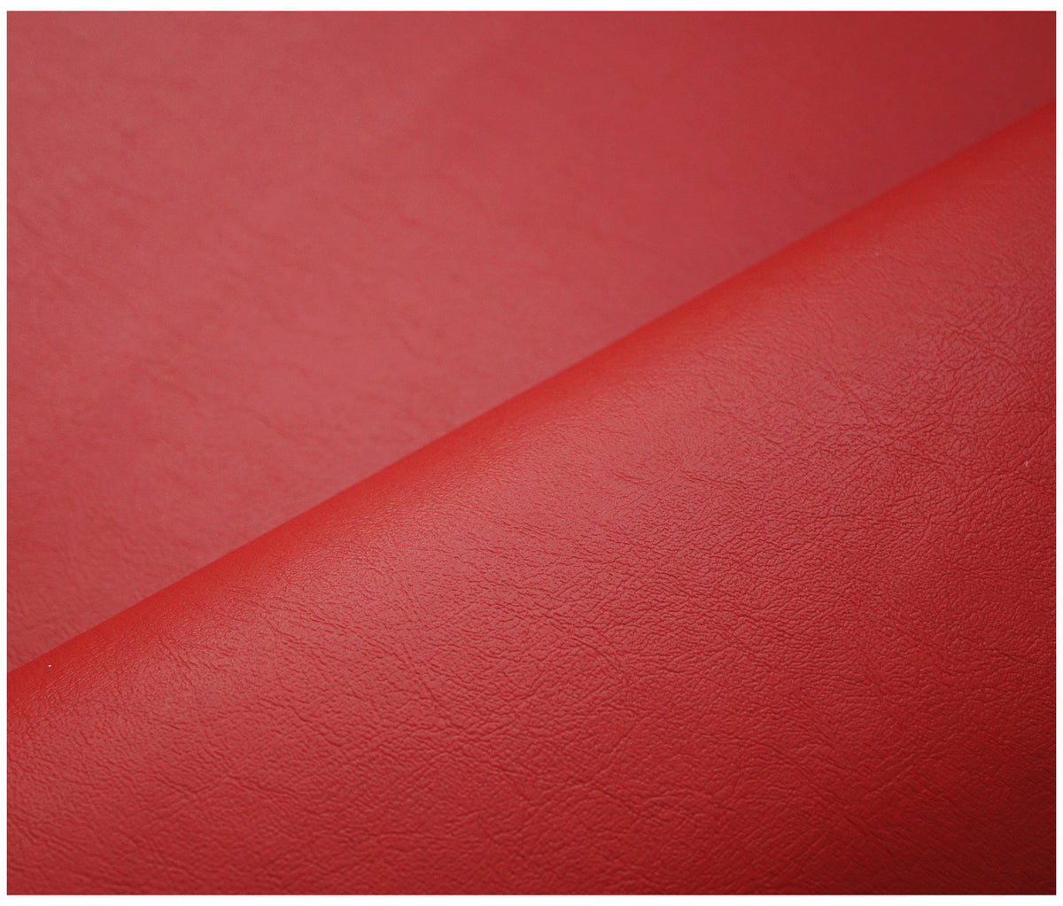 Red Smooth Faux Leather - The Fabric Trade