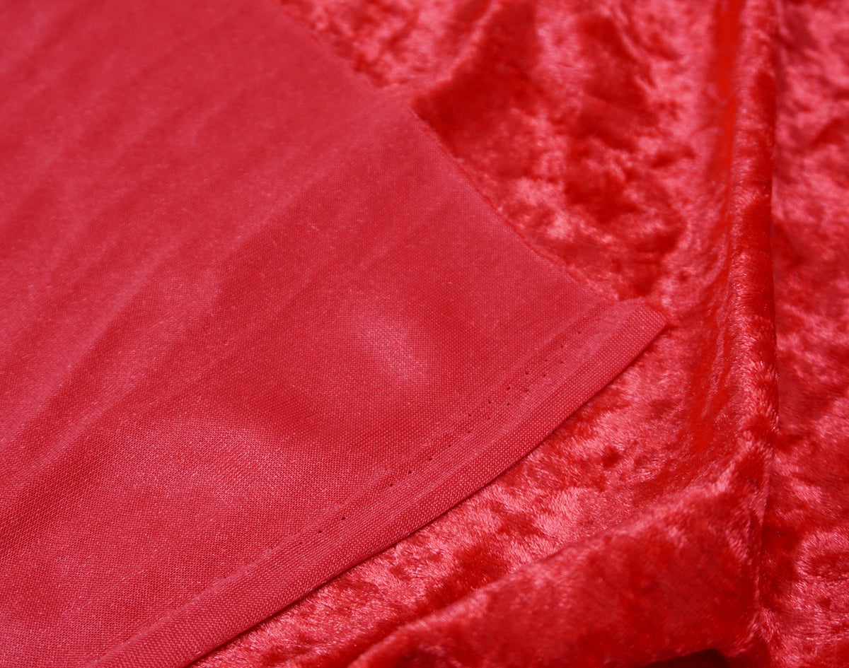 Red Crushed Velvet - The Fabric Trade