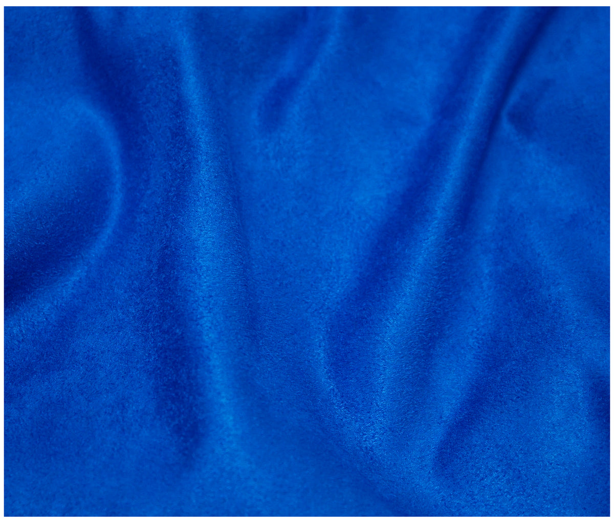 Royal Blue Faux Suede - The Fabric Trade