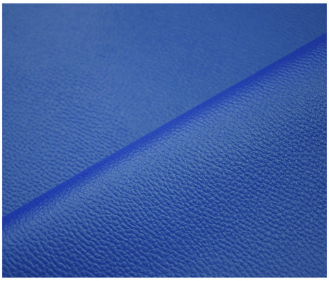 Royal Blue Grained Faux Leather - The Fabric Trade