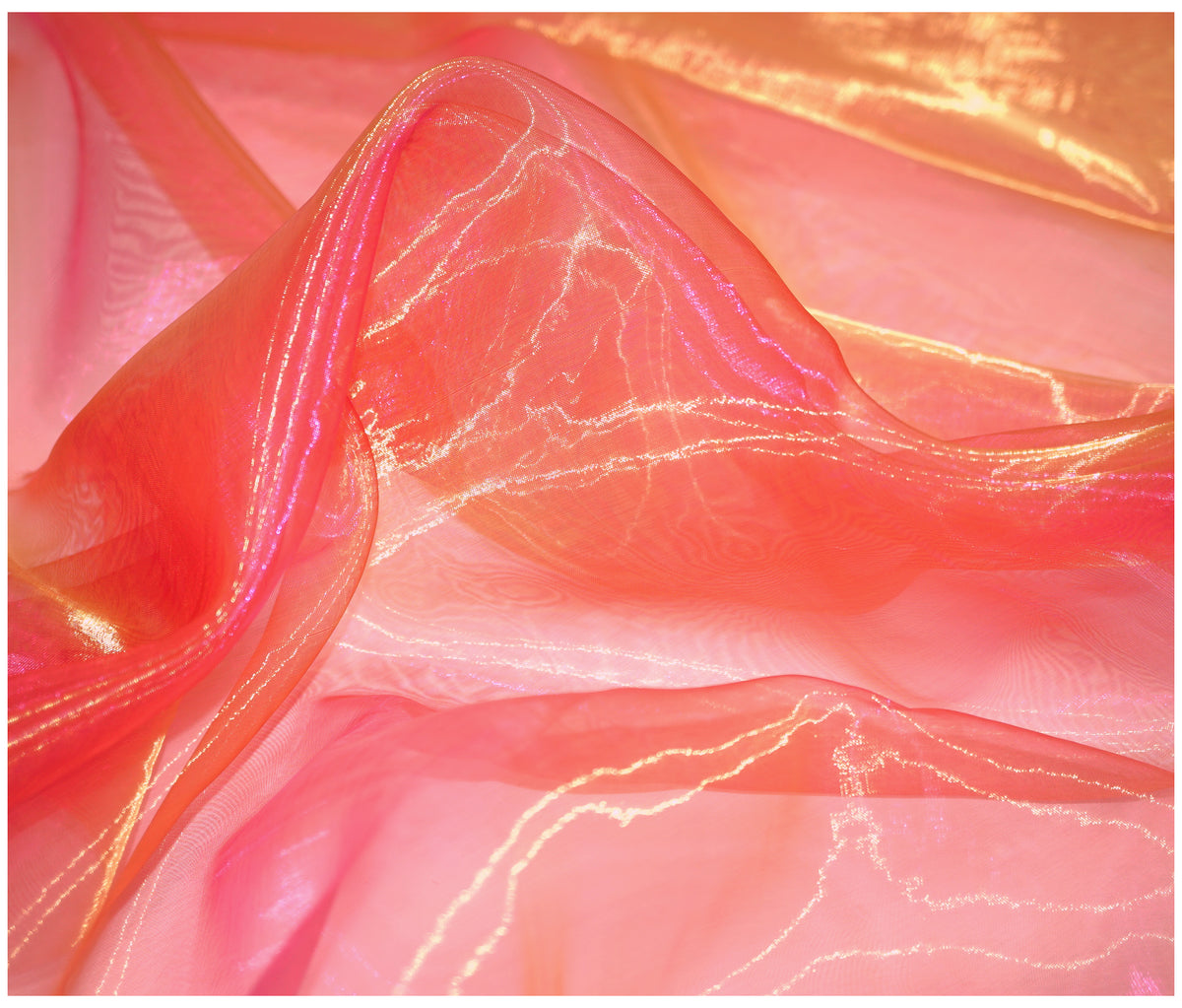 Salmon TT Organza - The Fabric Trade