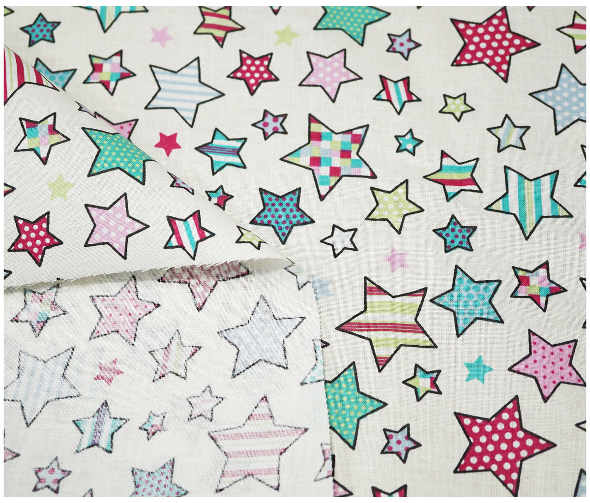 Stars Candy Lifestyle Printed 100% Cotton - The Fabric Trade