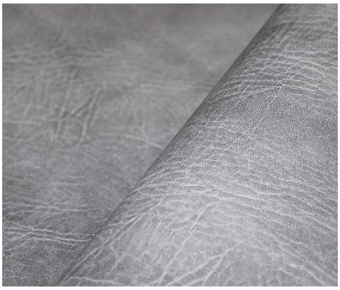 Steel Grey Chester Faux Leather - The Fabric Trade