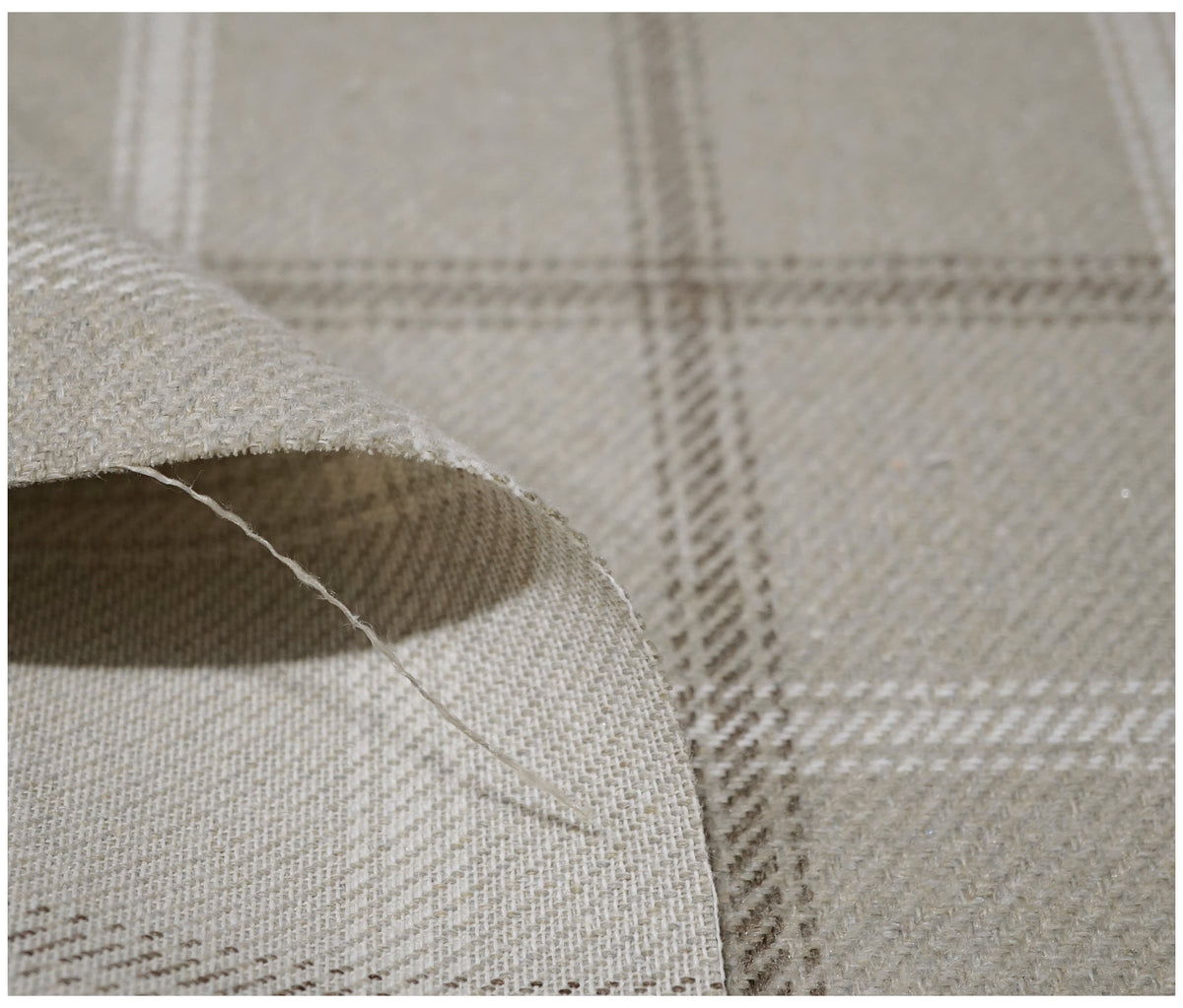 Taupe Lewis Tartan - The Fabric Trade