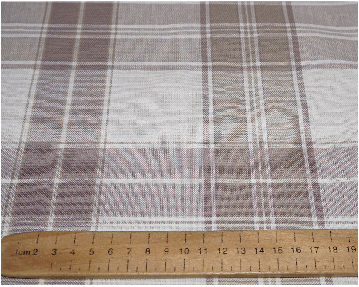 Taupe Standard Tartan - The Fabric Trade