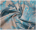 Teal Floral Half Panama - The Fabric Trade
