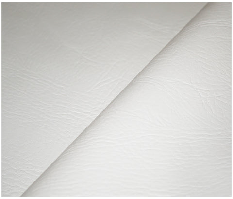 White Heavy Chester Faux Leather - The Fabric Trade