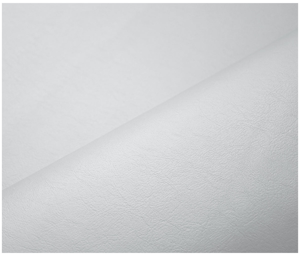 White Smooth Faux Leather - The Fabric Trade