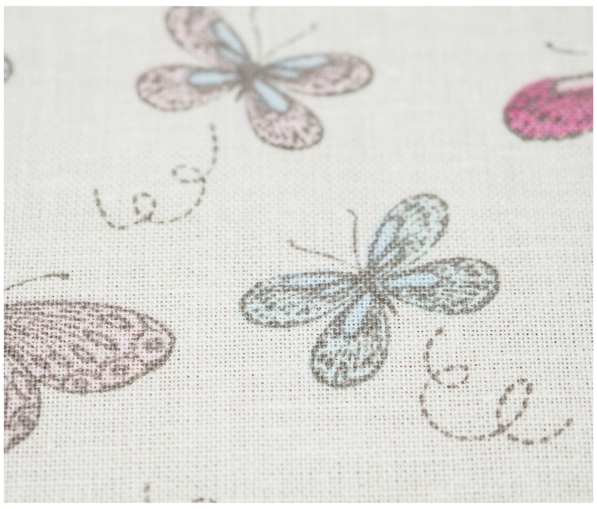 Woodlands Butterflies Cream Lifestyle Printed 100% Cotton - The Fabric Trade