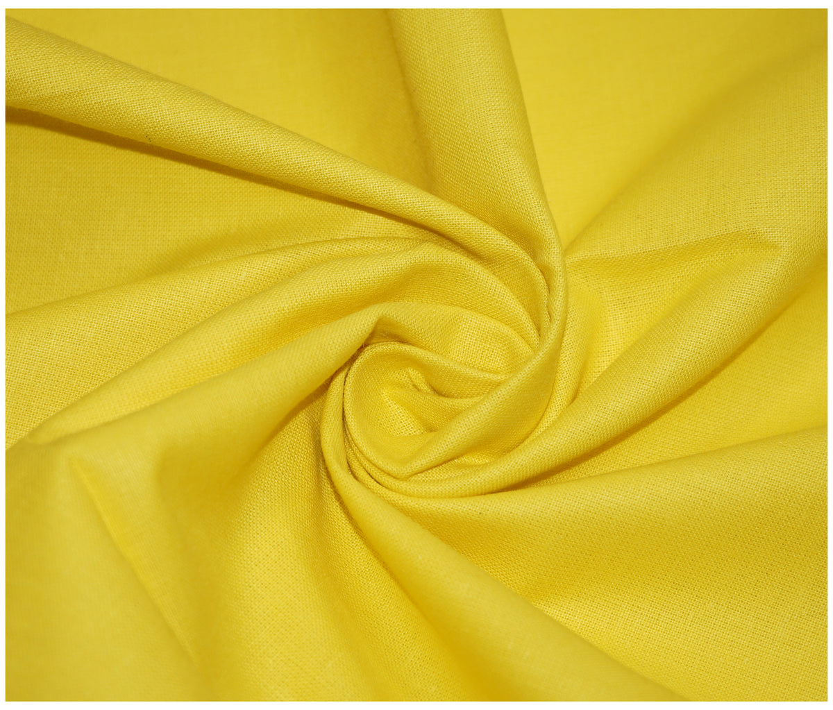 Yellow 100% Plain Cotton - The Fabric Trade