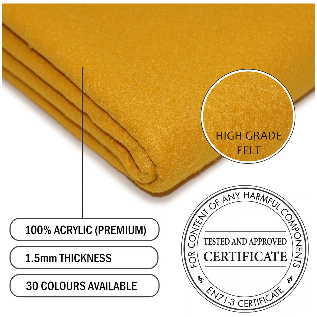 Yellow Felt - The Fabric Trade