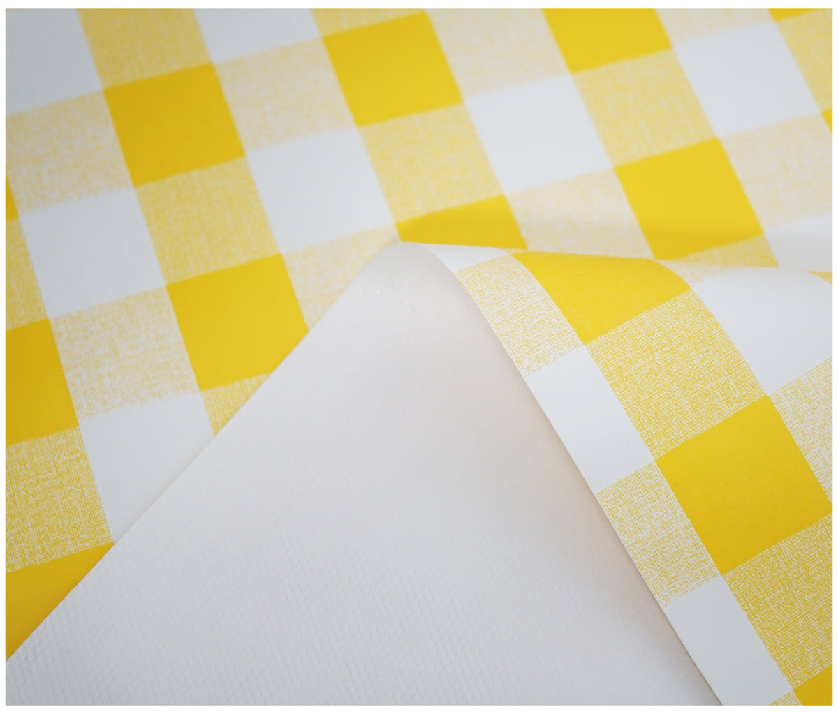 Yellow Gingham Tablecloth - The Fabric Trade