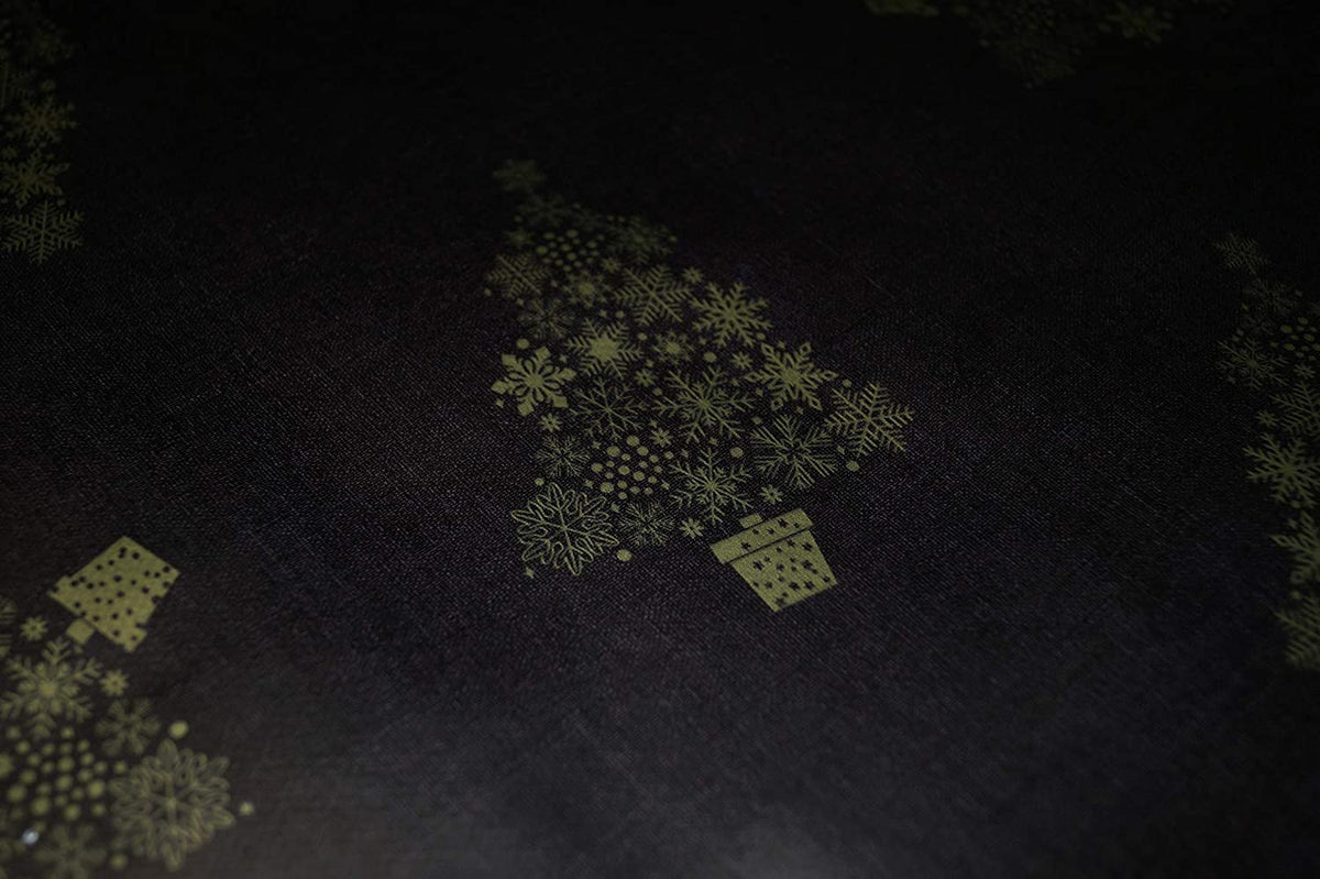 Black Trees Christmas Tablecloth - The Fabric Trade