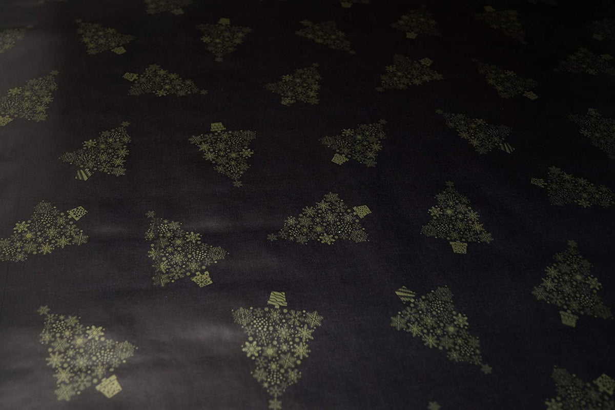 Black Trees Christmas Tablecloth - The Fabric Trade