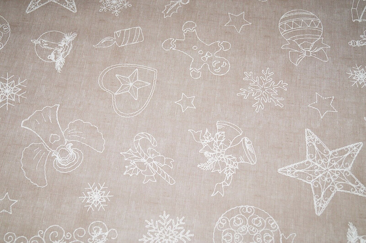 Linen Christmas Tablecloth - The Fabric Trade