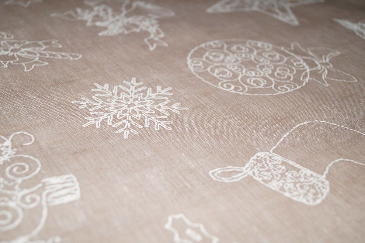 Linen Christmas Tablecloth - The Fabric Trade