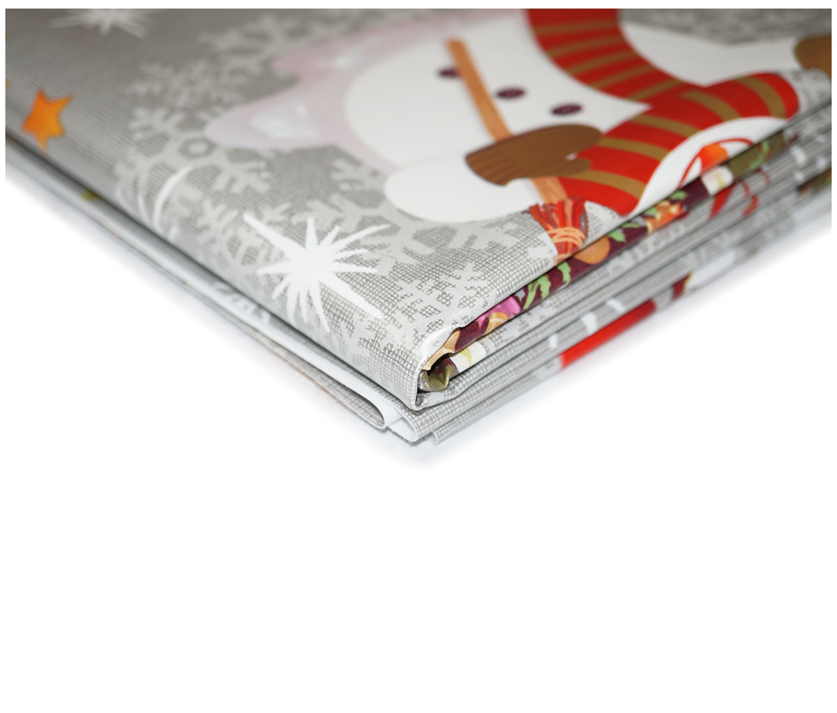 Silver Santa Christmas Tablecloth - The Fabric Trade